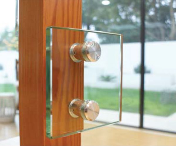 Entrance Handle Tempered Glass Double 170x170 - Adelaide Restoration Centre