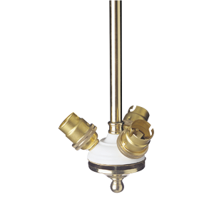 Rod Suspension with 3 Offset Swivel Lampholders