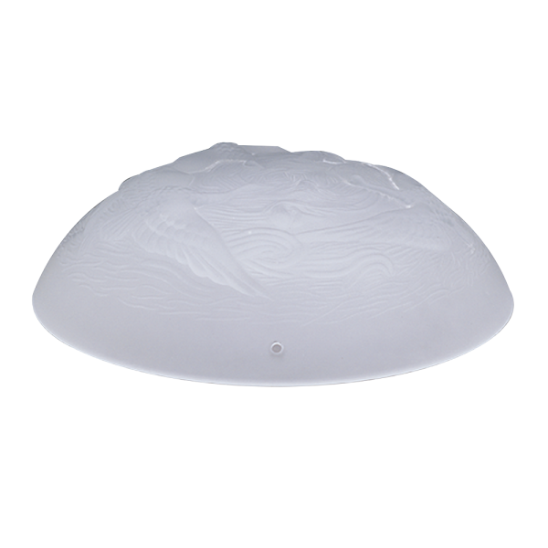 Round Glass Frosted Bowl