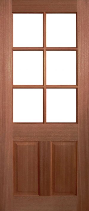 6 Light Glass Door