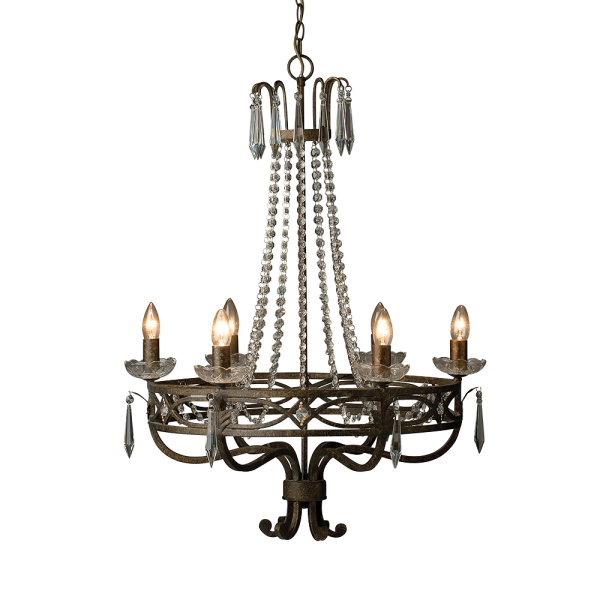 Rustic Lead Crystal Chandelier