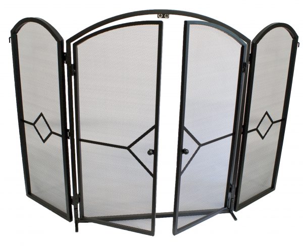3 Fold Deco Fire Screen with Gate