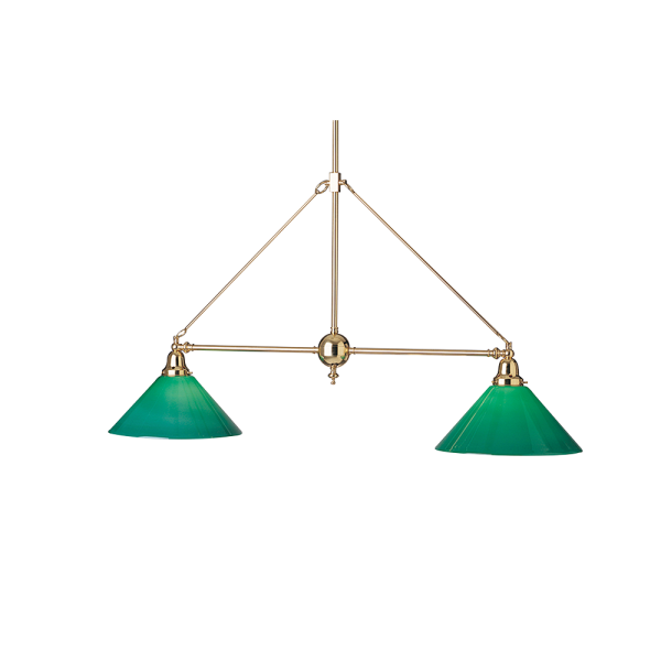 2 Light Pendant with Glass Shades