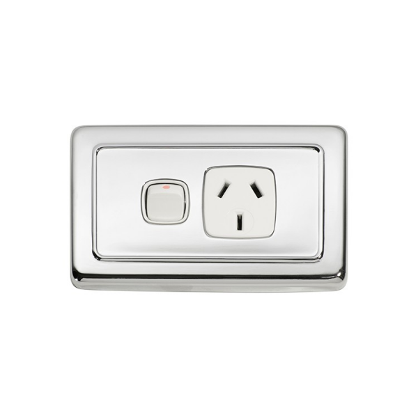 Flat Plate Socket with Rocker Switch