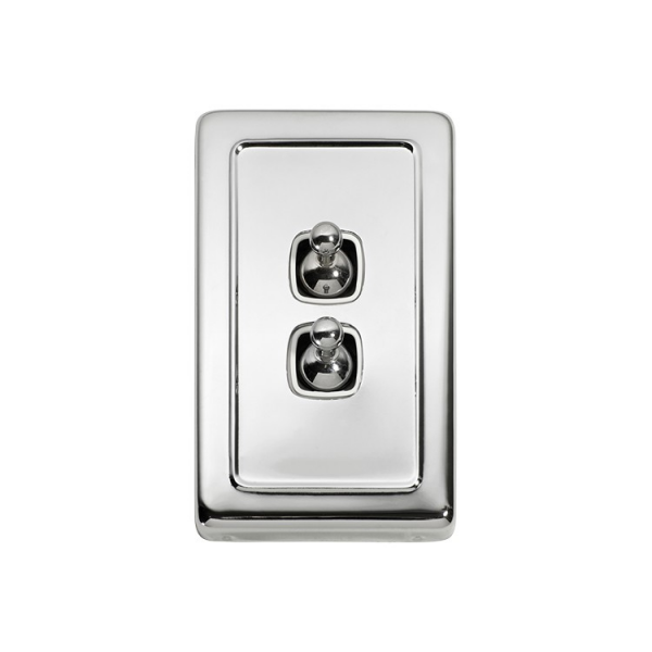 2 Gang Flat Plate Toggle Switches