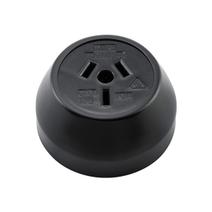 Federation Socket - Matt Black Socket with Matt Black Cover