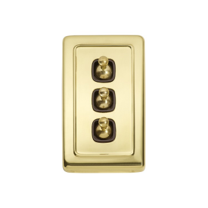 3 Gang Flat Plate Toggle Switches