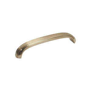 Art Deco Cabinet Pull Handle   Curved - Polished Brass