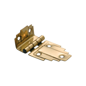 Deco Offset Cabinet Hinge - Polished Brass