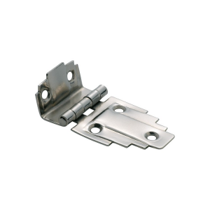 Deco Offset Cabinet Hinge - Satin Nickel