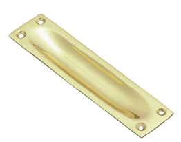 Flush Pull Cupped - 90mm, Polished Brass