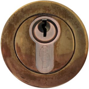 Escutcheon Cover Plate - Square Edged - 52mm, Antique