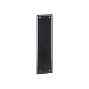 Victorian Bevelled Push Plate - Matt Black