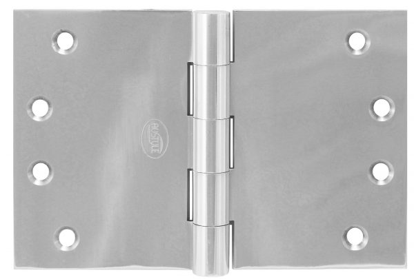 Polished Stainless Steel Fixed Pin Broad Butt Hinge