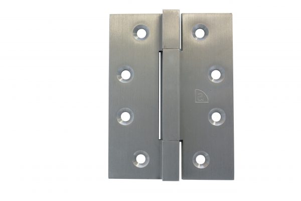 Satin Chrome Square Knuckle Hinge   Solid Brass