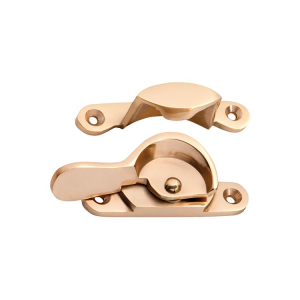 Sash Window Fastener Narrow Keeper - Polished Brass