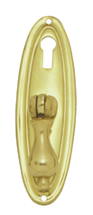 Tear Drop Pedestal Handle - Polished Brass