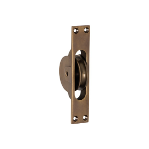 Sash Window Pulley - Antique Brass