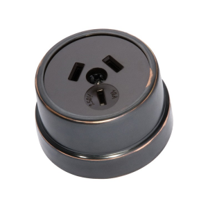 Traditional Socket - Brown Insert, Antique Copper