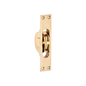 Sash Window Pulley - Polished Brass