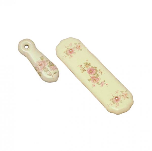 Porcelain Floral Push Plate