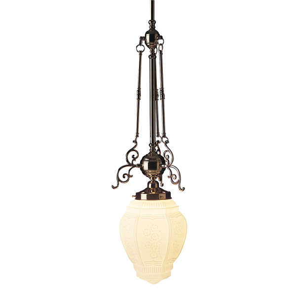Brass Rod Suspension With Opal Matt Shade