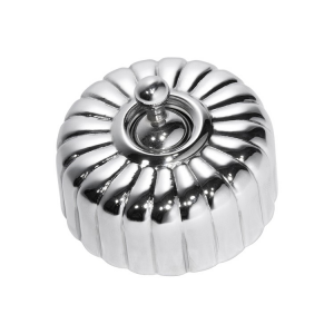 Fluted Light Switch - Chrome Plate