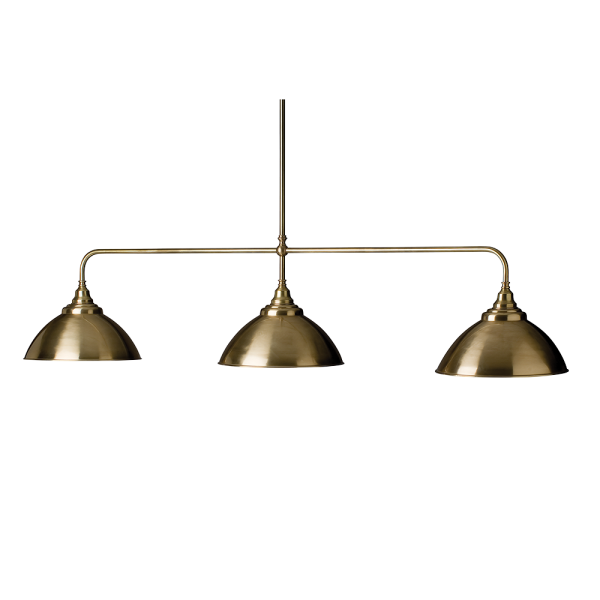 3 Light Pendant with Old Brass Shades