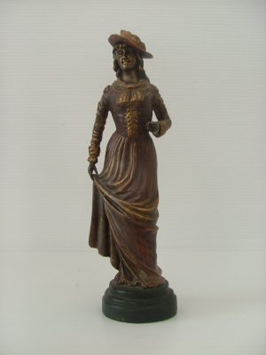 Bronze Lady With Wide Brimmed Hat