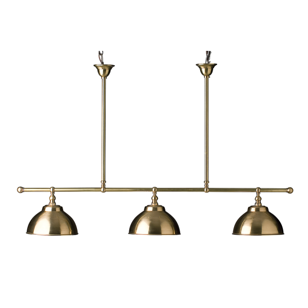 3 Light Pendant with Old Brass Shades