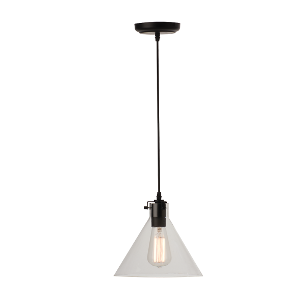 Contemporary Conical Glass Dome Suspension