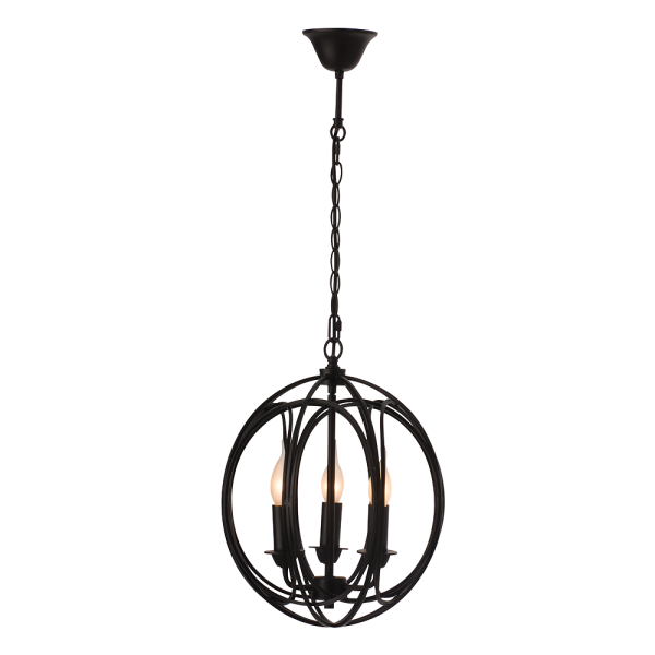 Contemporary Square Tube Round Cage Suspension