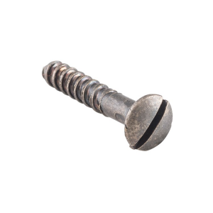 Screws Slotted/Rounded Head - 19mm, Rumbled Nickel