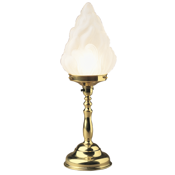 Table Lamp with Frosted Flame Shade