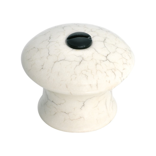 Crazed Ivory Porcelain Cupboard Knob