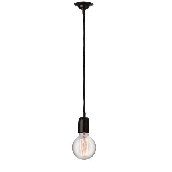 Brass Cord Suspension with Black Cotton Cable