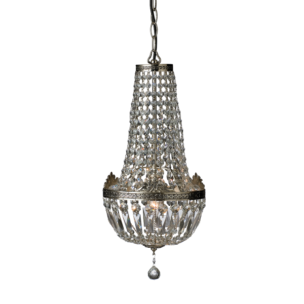 Egyptian Lead Crystal Basket Chandelier