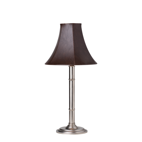Table Lamp with Faux Leather Shade