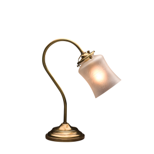 Table Lamp with Patterned Frosted Shade